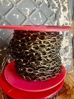 Antique Brass Chain for vintage jewelry making, Lrg spools of unused chain — photo 3
