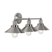 JONATHAN Y July 3Light 26.5" Vanity Light, Nickel