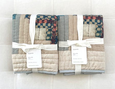 Pottery Barn KELLEN PATCHWORK QUILTED Standard Shams  Set of Two NWT