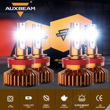 AUXBEAM LED Headlight For Can-Am Defender HD5 HD8 HD10 Combo Bulbs Light 4X H11