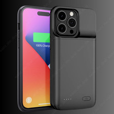 For iPhone 16 15 14 13 12 11 Pro Battery Charger Case Power Bank Charging Cover