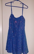 Fashion Nova Shania Square Neck Sequin Mini Dress - Blue  Rare Ice 💙 Large