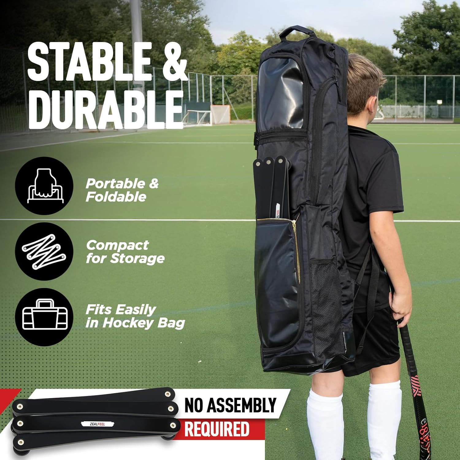 Adjustable Stickhandling Trainer for Hockey: Puck Control & Coordination Aid