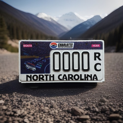 #ad NORTH CAROLINA CHARLOTTE MOTOR SPEEDWAY SAMPLE LICENSE PLATE TAG $75.00
