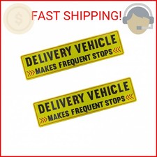 2PCS Delivery Driver Car Magnet, Reflective Delivery Vehicle Signs Magnetic Stic
