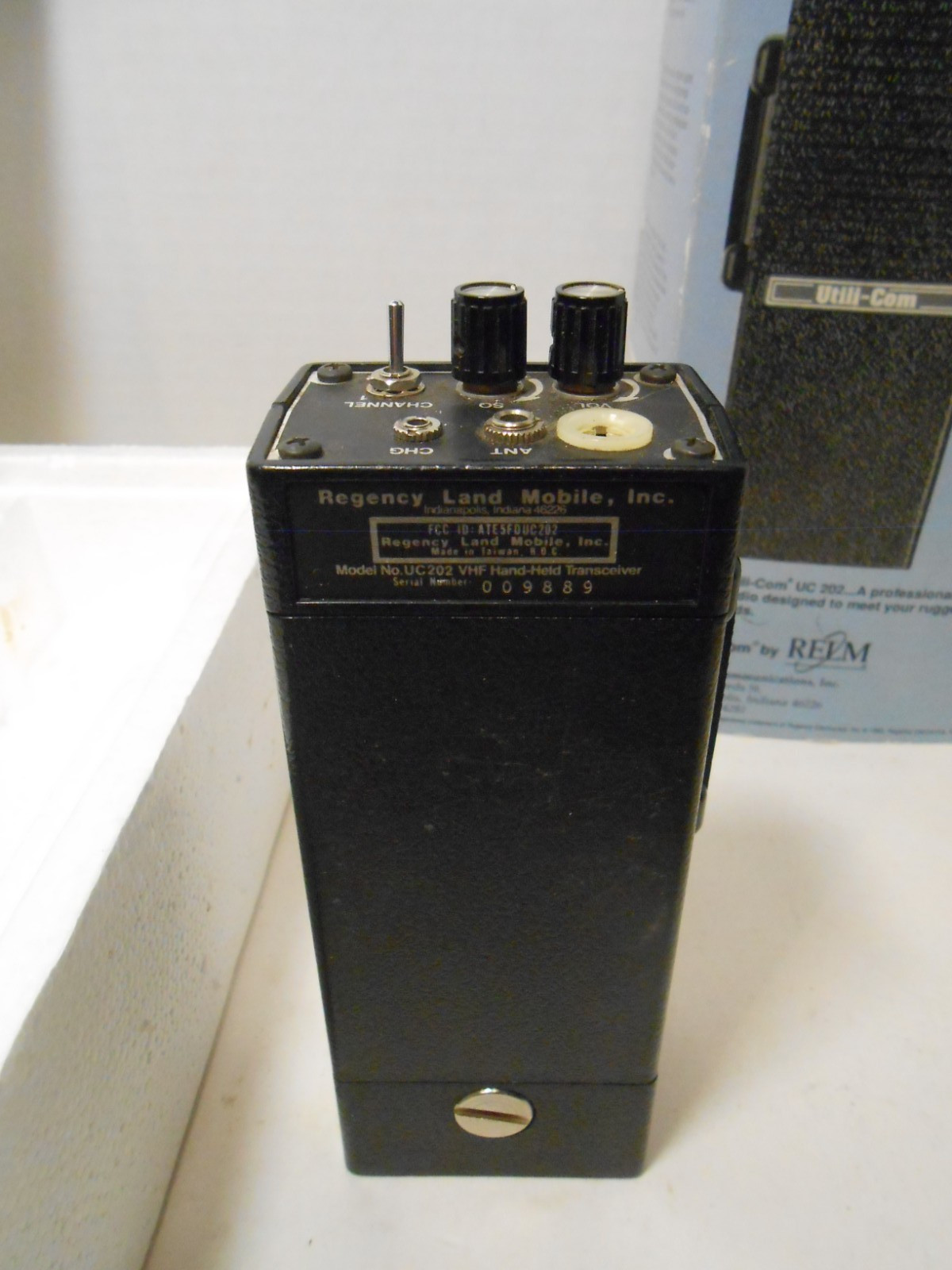 VTG 1989 RELM Utili-Com 151.625 MHz VHF Two Way Radio -Crystal Radio NIB 2 mi. 