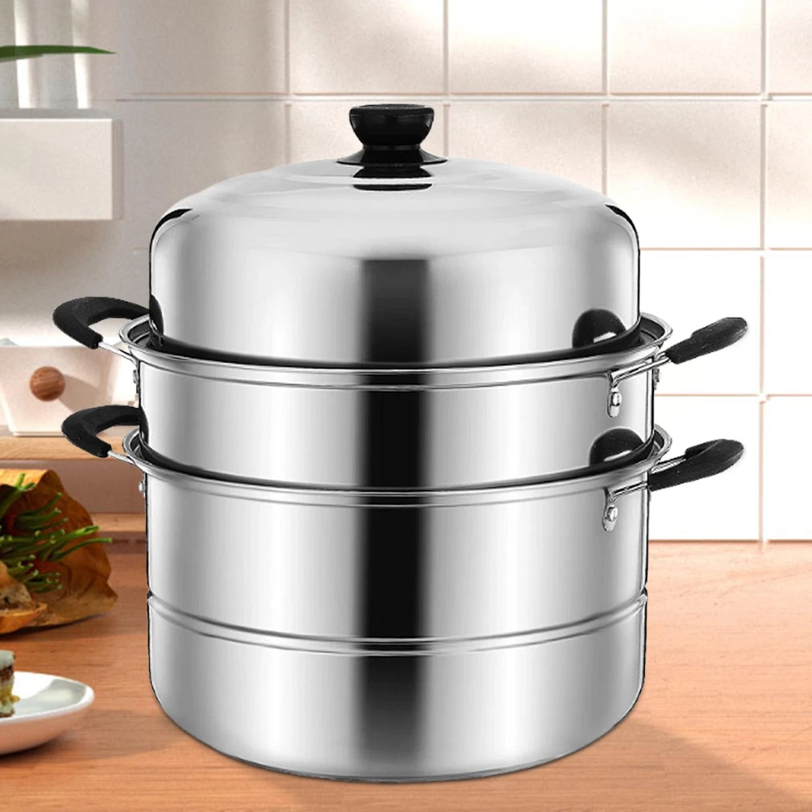 Steamer Pot with Lid Steam Cooker Stockpot