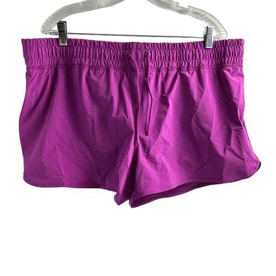Lands End Sport Womens Purple Board Shorts Swim Trunks Size 18 Drawstring