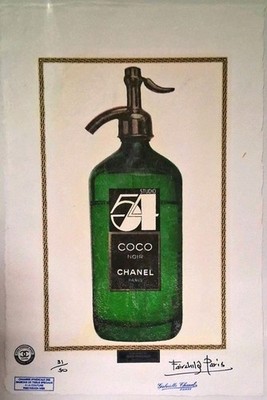 Studio 54, CoCo Noir, CHANEL, Soda Bottle, Limited Ed. Signed