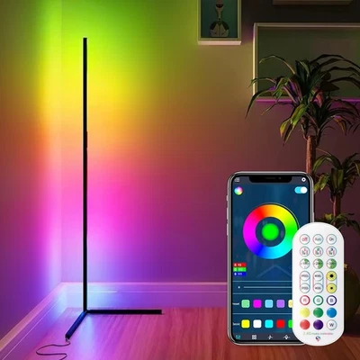 TJOY 1.42M Corner Floor Lamp Color Changing LED Modern Mood With App & Remote Control