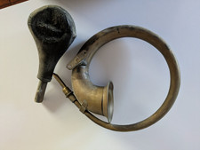 Vintage Early Auto Brass Horn Old Circular Car Horn Broken Bulb Antique Car