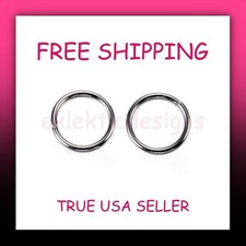 50pcs 8mm 20ga/.8mm 304 Stainless Steel Open Jump Rings Connectors FREE SHIP