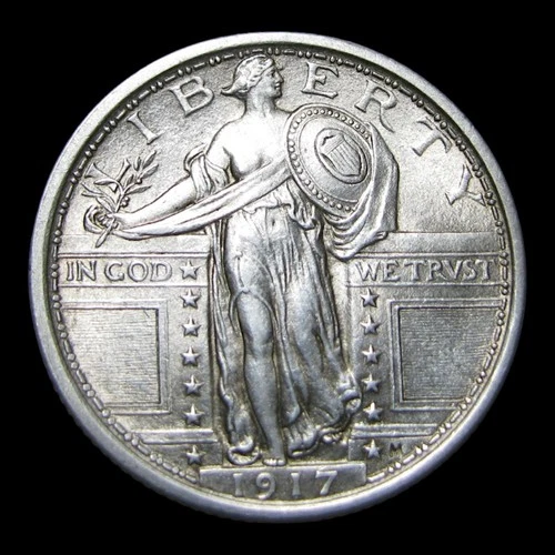 1917 Type 1 Standing Liberty Quarter Silver ---- Gem BU FH Coin ---- #KK433