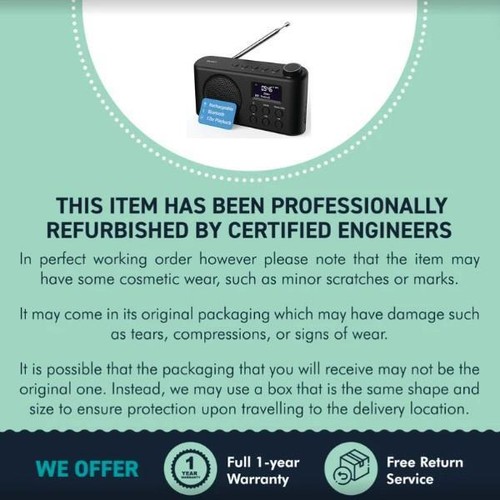 Majority Orwell Portable Bluetooth DAB, DAB+ Radio | Rechargeable Battery - Picture 2 of 7