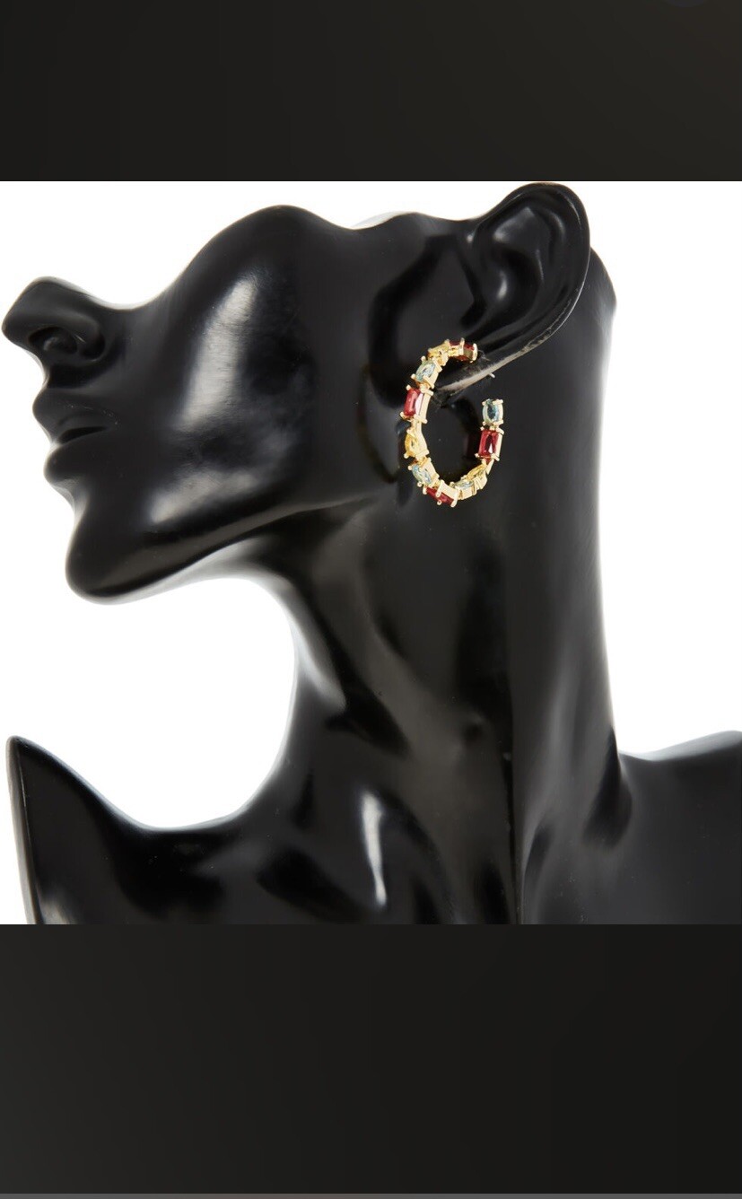 18ct gold plated earrings image 2