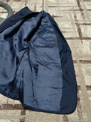 Armani Collezioni handtailored classic all worsted navy suit jacket blazer 42R - Picture 12 of 13