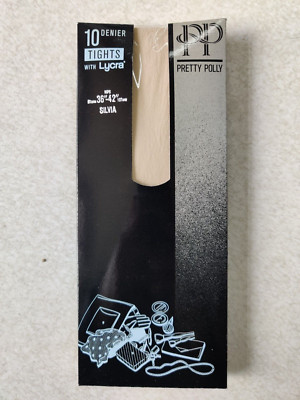 Vintage hübsche Polly 10 DEN Strumpfhose, verschiedene Farben, Größen Medium und Large,