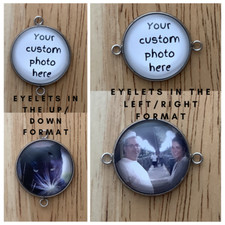 18MM Double Eyelet Charm, Custom Photo Charms for Jewelry Making
