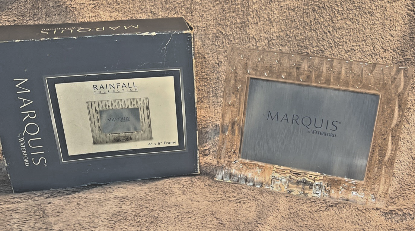 Marquis By Waterford Rainfall 4x6 Picture Frame Brand New In Box READ Description  