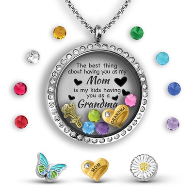 mother's day photo necklace