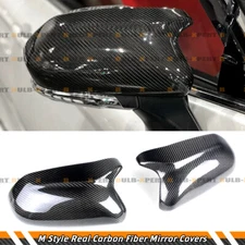 M STYLE CARBON FIBER SIDE MIRROR COVER REPLACEMENT FOR 18-24 CAMRY LE SE XLE XSE