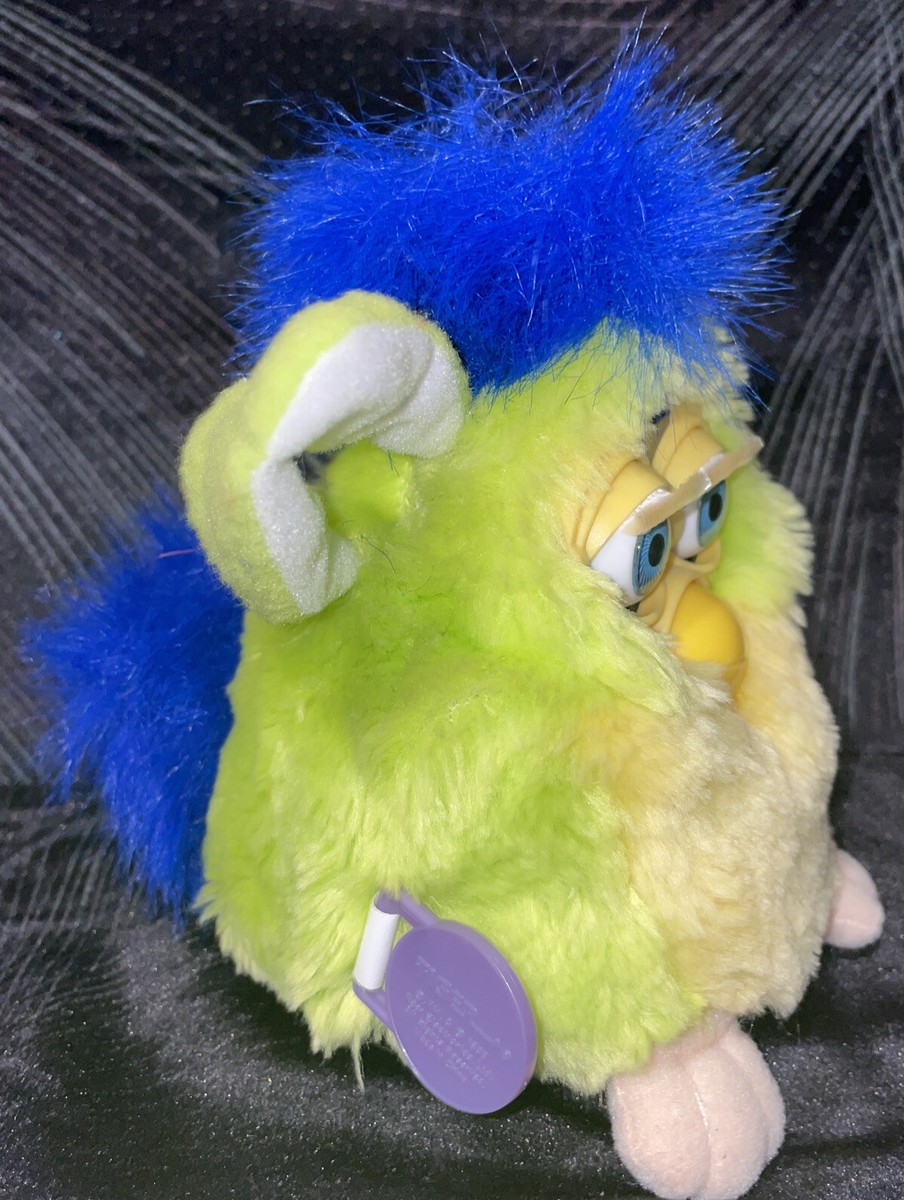 Vintage 1999 Furby Kiwi Lime Green Yellow Blue Eyes Rare Vintage 1999 Furby Kiwi Lime Green Yellow Blue Eyes Rare