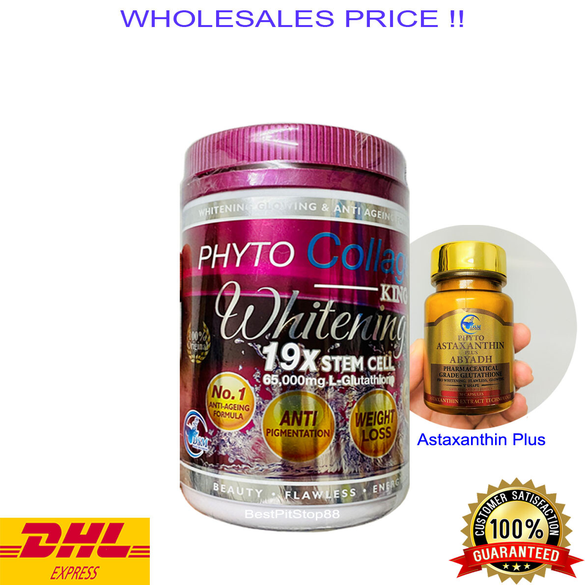 OFFER Phyto Collagen King Whitening Anti-Aging 19 X Stemcell + Astaxanthin  30's | eBay