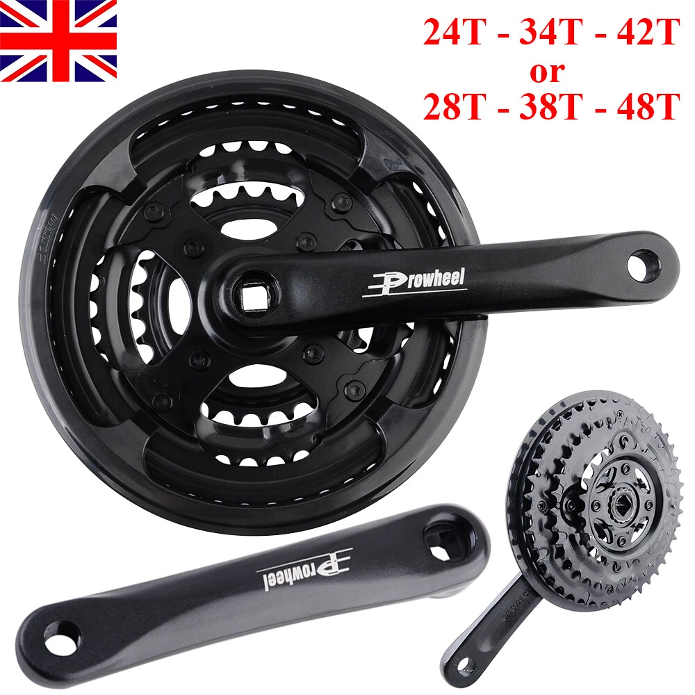 MTB Bike Triple Crankset 170mm 24T 34T 42T 28T 38T 48T Chainring