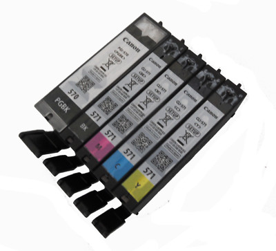 5 Original Canon Tinten Patronen PGI-570 CLI-571 PIXMA MG5750 MG6850 7750 TS5050