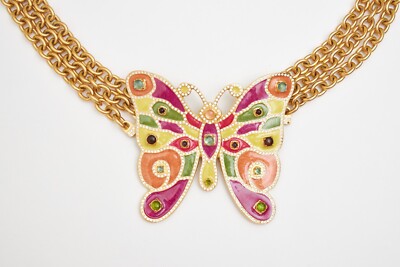 Gold plated butterfly Belt Metal Spring Belt - 18K Gold Plated Butterfly Chain Belt main image 4