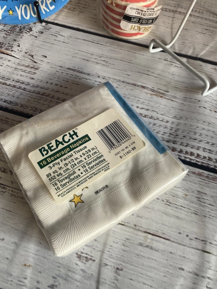 Винтажный Disney Микки день рождения вечеринки расходные материалы салфетки тарелки чашки 8 комплект лот упаковка - Изображение 2 из 3