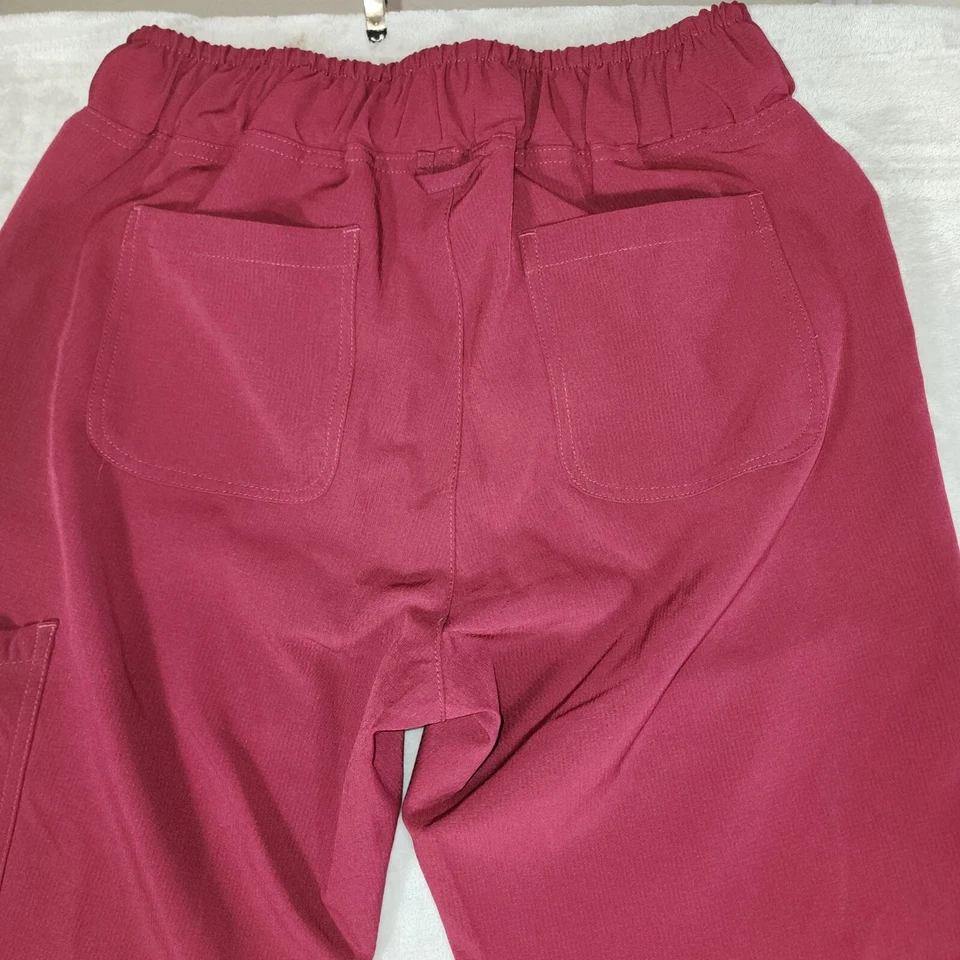 Material Girl Medgear Scrub Pants Womens M Red Wine Medical Dental Nurse Doctor - Image 4 of 4