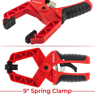 9'' Heavy Amtech Ratchet Non-Marking Spring Clamp Soft Grip Handle Swivel Pads