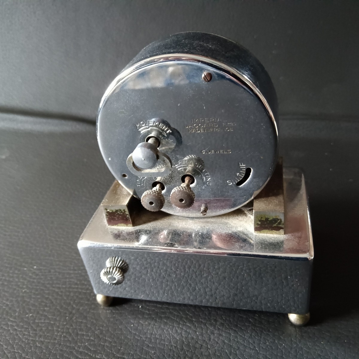 Vintage Imperial Jaccard freres Table Top Clock Made In France For