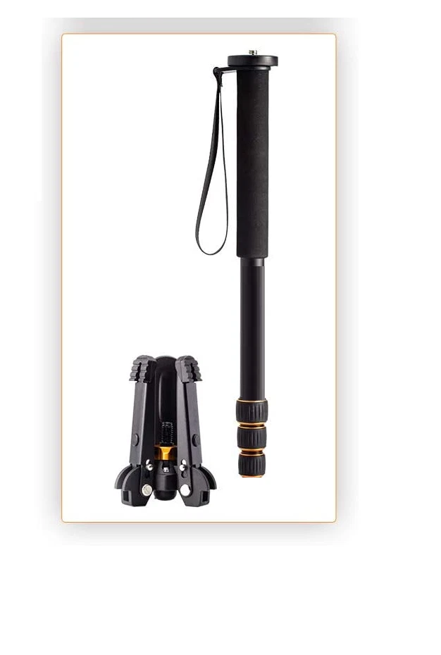 Q168S with Q90 Aluminium Alloy Monopod 3 Legs Pan Tilt Fluid Head Rotary handle - Image 4 of 4