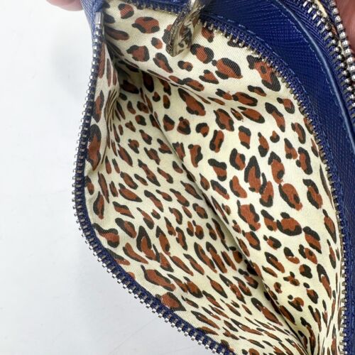 Sorial New York Dark Blue Small Crossbody Shoulder Clutch Mini Bag Silver Chain - Picture 5 of 10