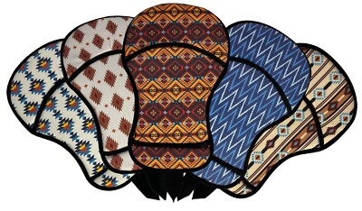 Equitem Multi Colored Print Trail Seat Saver Cushion Fleece Bottom Relieves Back