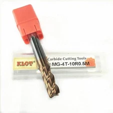 Solid Carbide AlTiN Coated Corner Radius End Milling Cutter 1mm-6mm 4-Flute CNC