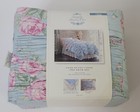 NOS Rachel Ashwell Simply Shabby Chic TWIN CABBAGE ROSE Duvet Set Blue Ruched