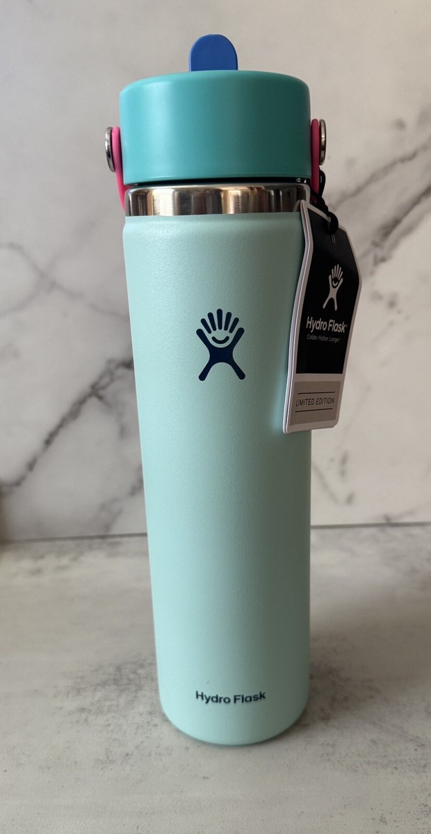 Hydro Flask 24oz Wide Mouth Flex Straw Water Bottle Polar Plunge
