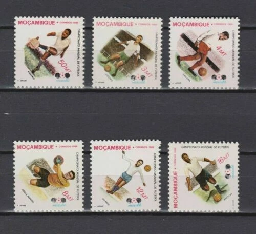Mosambik-Briefmarken mit Fußball-Motiv