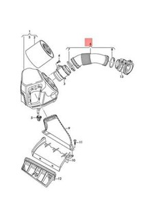 Genuine AUDI VW SKODA A6 Avant S6 quattro Passat Intake Hose 3B0129615M Genuine AUDI VW SKODA A6 Avant S6 quattro Passat Intake Hose 3B0129615M