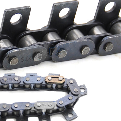 06B-1 Simplex Roller Chain With Ears 9.525 Pitch Hole 4.5mm 1.524M For Sprocket