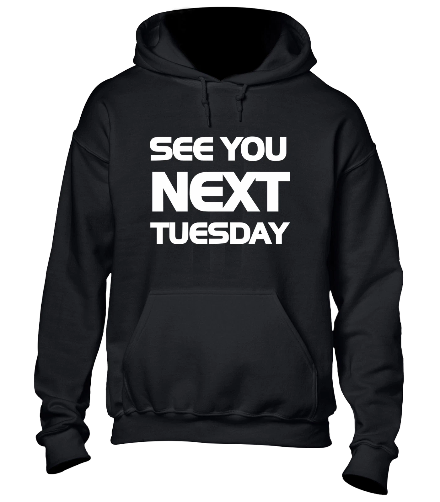 RHUDE FELPA CON CAPPUCCIO SEE YOU NEXT MARTEDÌ PROSSIMO DIVERTENTE SCHERZO RUDE DESIGN SARCASTOC TOP COMEDY