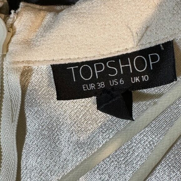 Topshop Romper Short Jumper Off-White Sexy Lace Up Club Size 6 Spider Web OOAK thumbnail 2