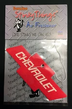 RED CHEVY BOWTIE CAR AIR FRESHENER Chevrolet *BUY 5, GET 1 FREE ! rat rod hot 