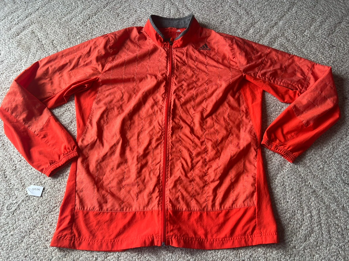 Adidas Running Men&#039;s X-Large Orange Track Running Jacket Reflective | eBay