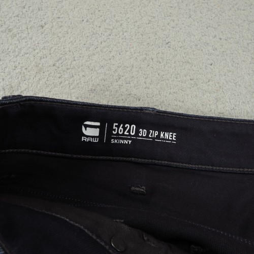 G Star Raw Jeans Mens 31 (fit 32x32) 3D Zip Knee Skinny Moto Biker Denim 5620 - Picture 7 of 16