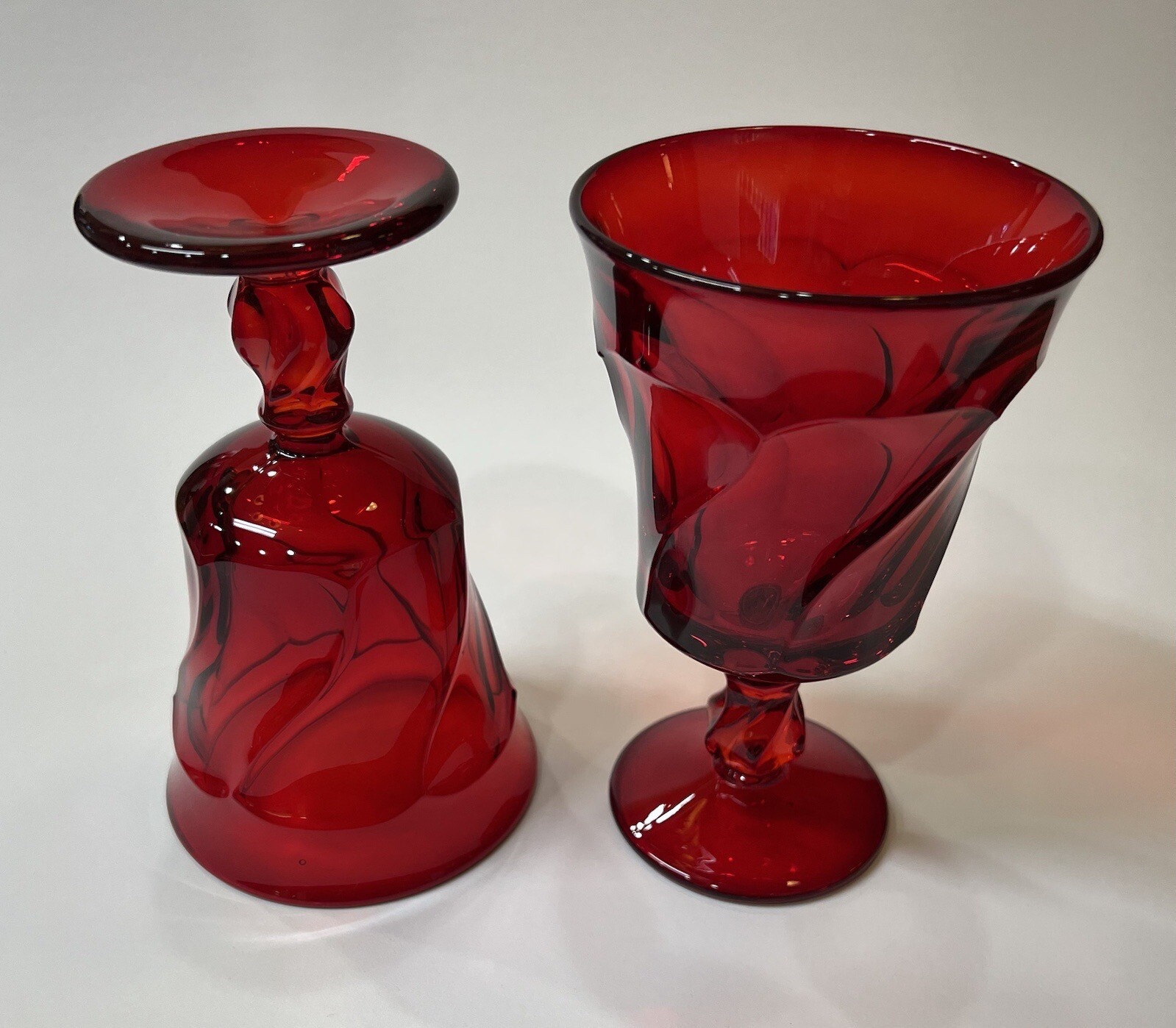 Vintage 2 Fostoria Jamestown Ruby Red Stemmed Glass Goblets eBay