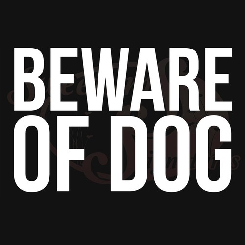 beware of dog vehicle decal wall stickers